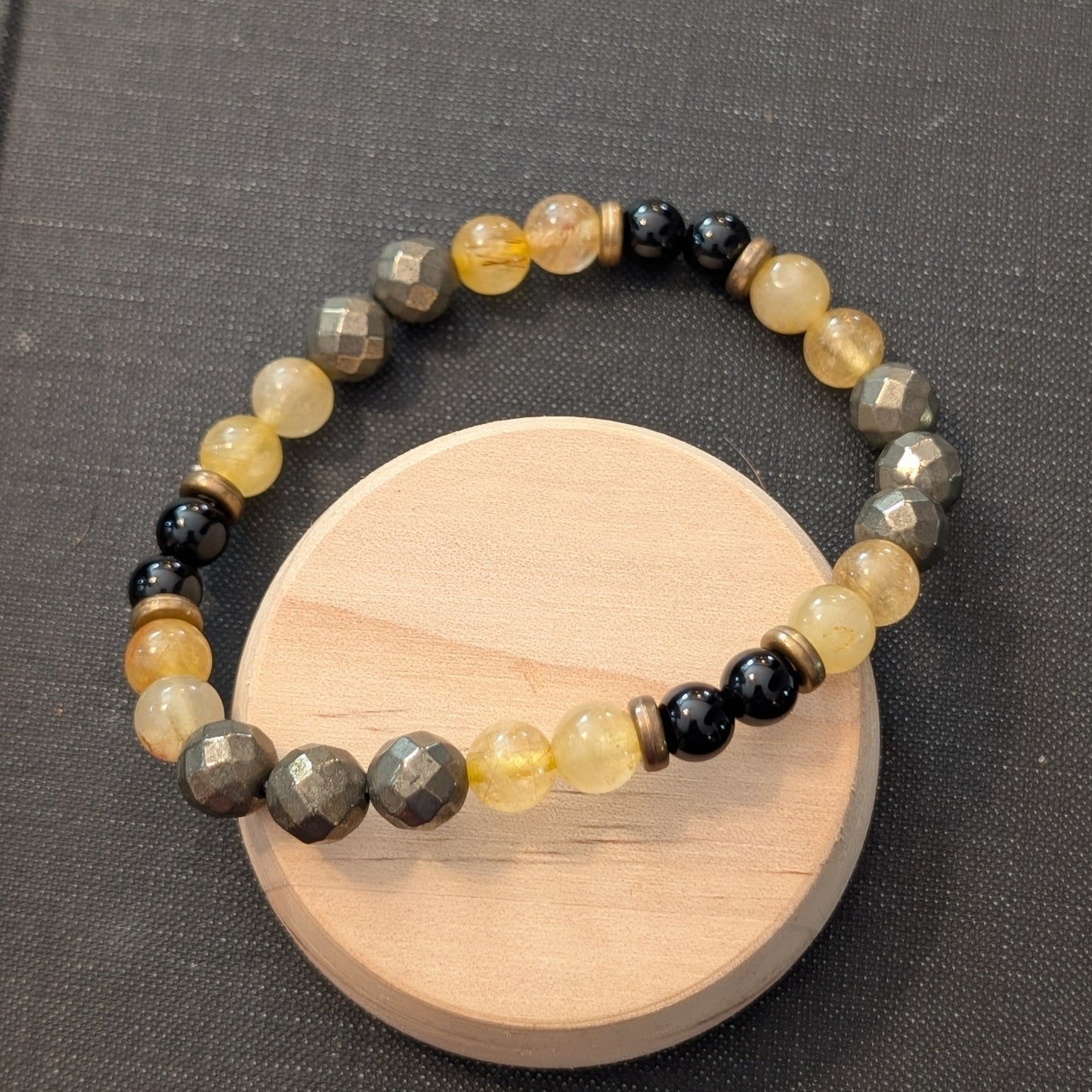 ✨Thornet✨| Citrine, Pyrite, & Onyx Necklace & Bracelets Set
