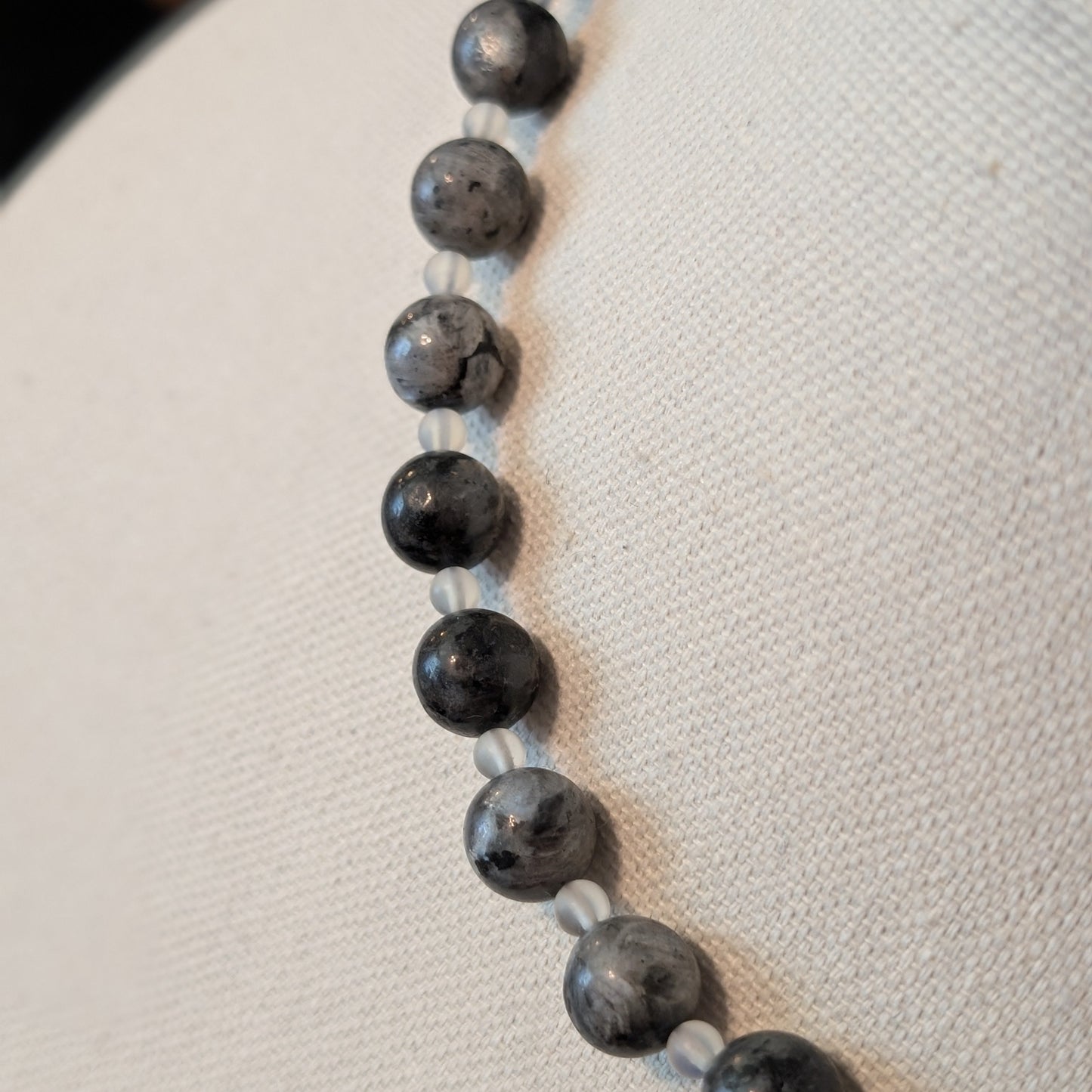 ✨Yang-ish✨| Reversible Labradorite Necklace with Heart Toggle Closure