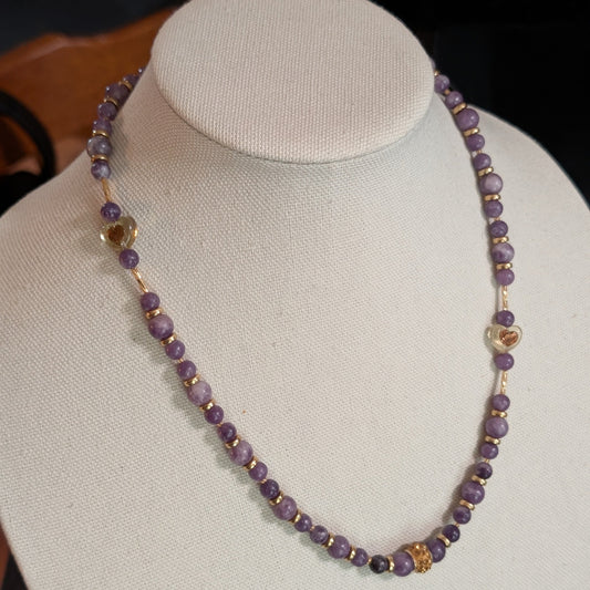 ✨Lady Aurielle✨| Lepidolite Jewelry Set - Necklace & 3 Bracelets