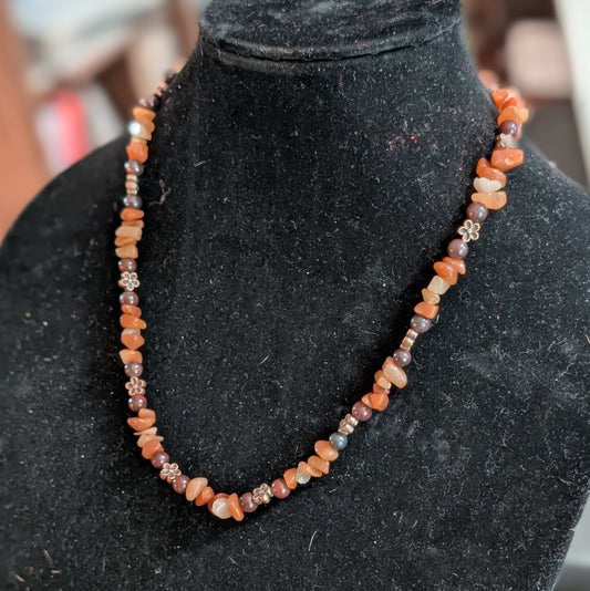 ✨Mariwhirl✨| Orange & Purple Aventurine Necklace & Bracelet Set