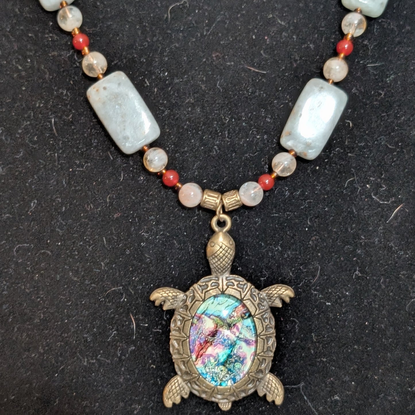 ✨Shellrider✨| Amazonite, Citrine & Agate Turtle Necklace