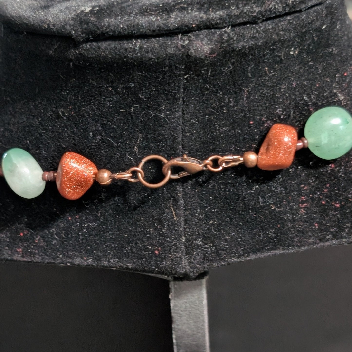 ✨Glimmerfang✨| Aventurine & Goldstone Statement Necklace