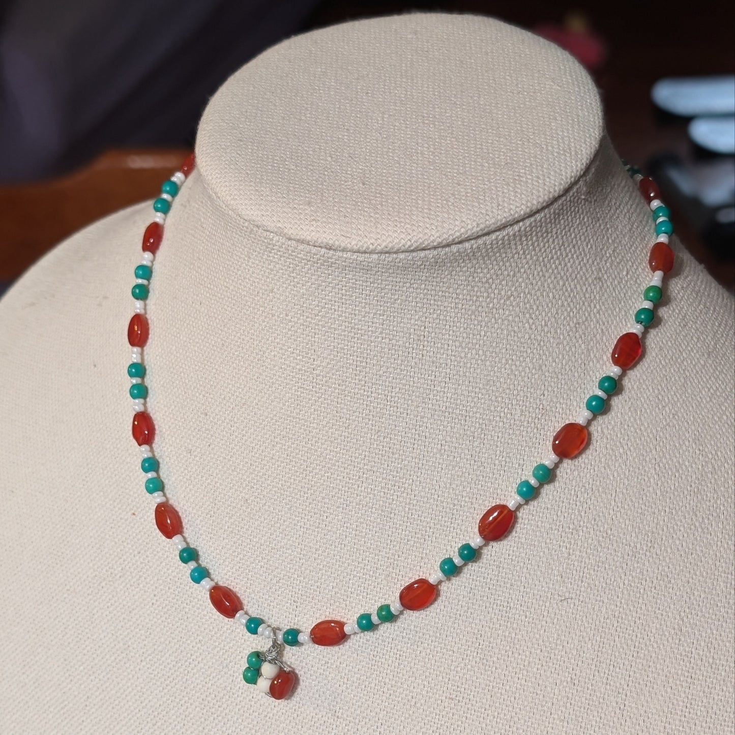 ✨Glenmere✨| Irish Flag Choker with Carnelian & Magnesite Beads