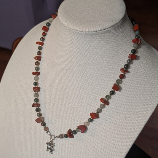 ✨Marsroot✨| Aries Necklace | Red Jasper & Bloodstone Aries Zodiac Necklace