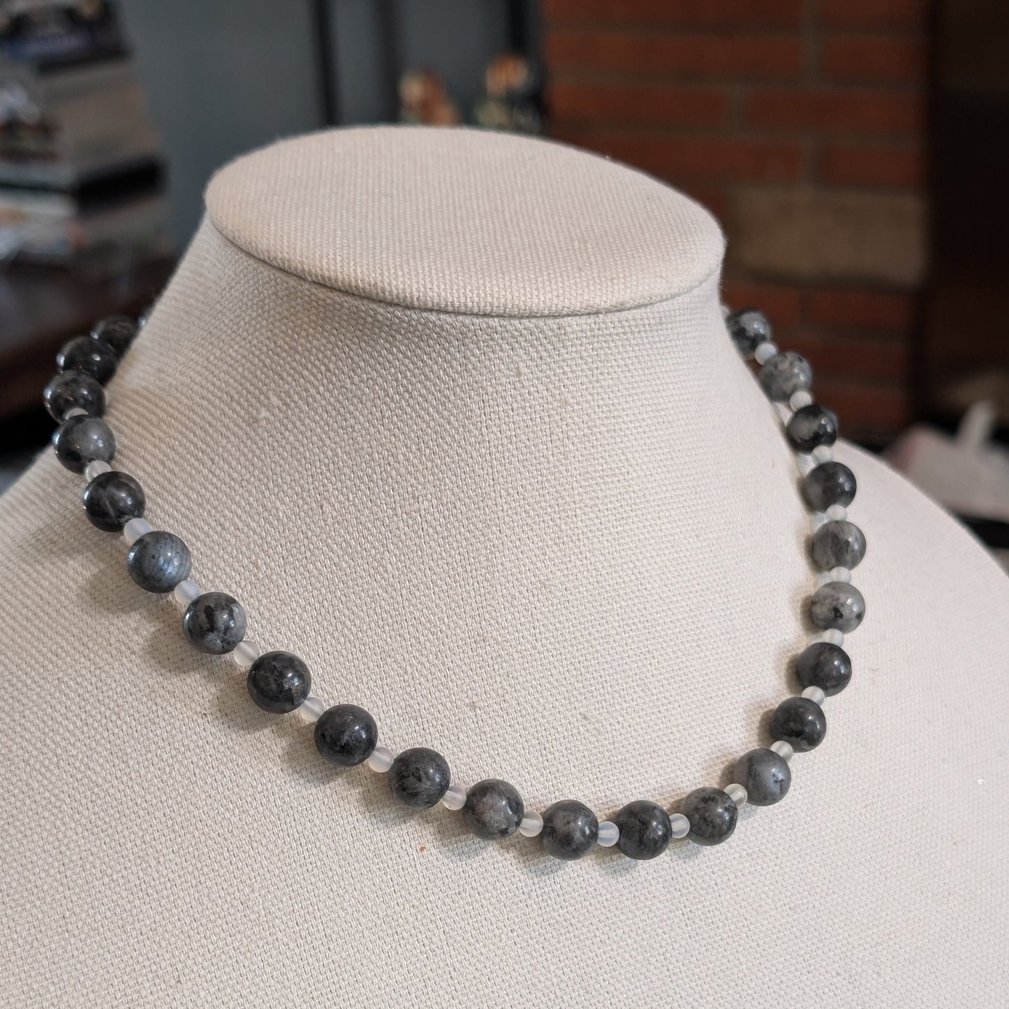 ✨Yang-ish✨| Reversible Labradorite Necklace with Heart Toggle Closure