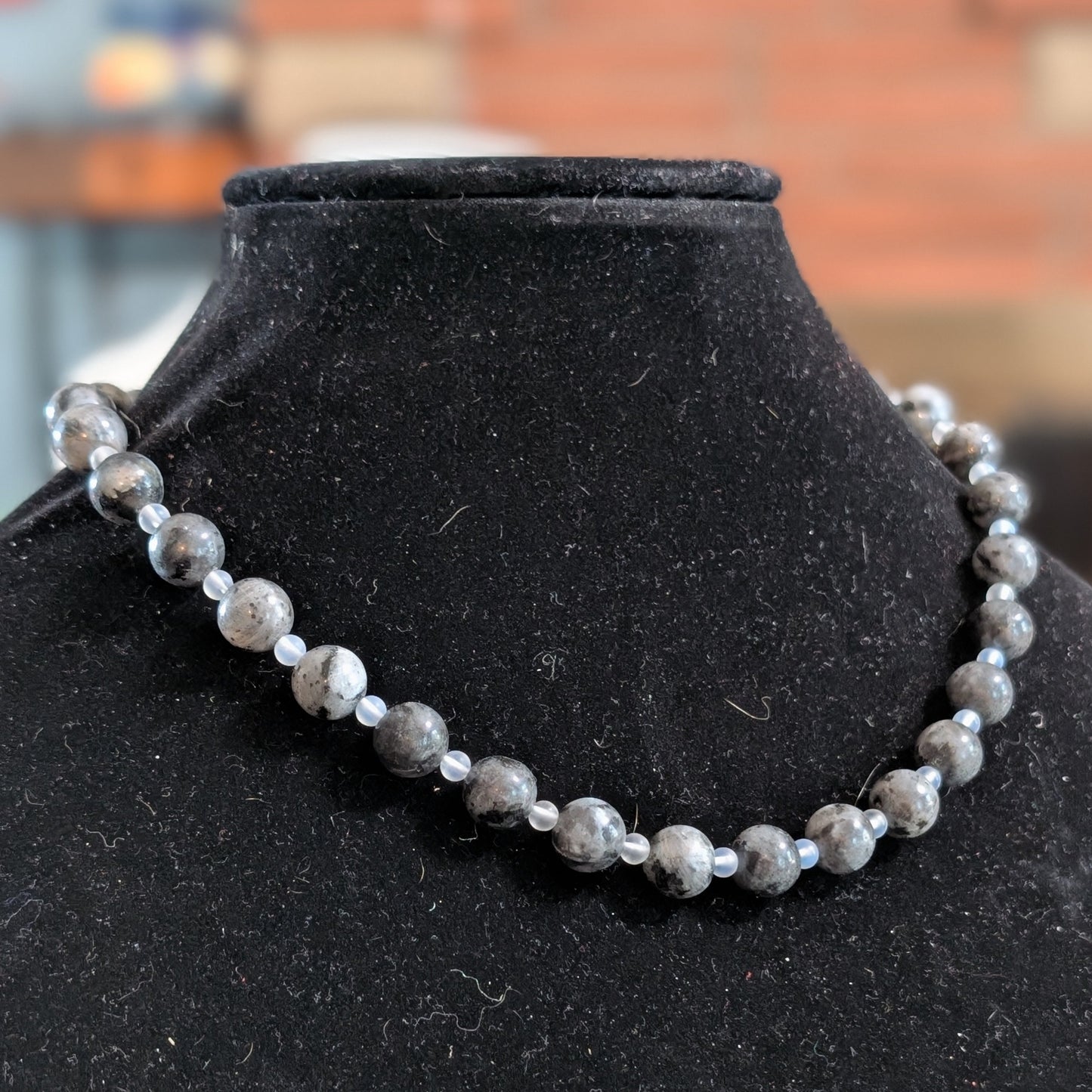 ✨Yang-ish✨| Reversible Labradorite Necklace with Heart Toggle Closure