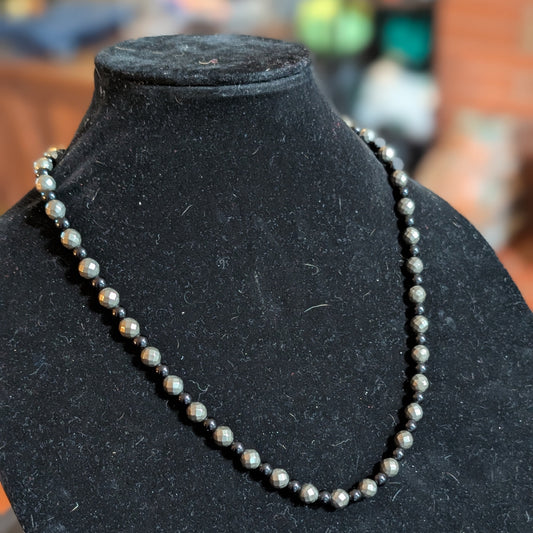 ✨Shadowglint✨| Pyrite & Onyx Necklace