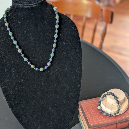 ✨The Lowwater Offering✨| Turquoise & Lapis Lazuli Necklace & Bracelet Set