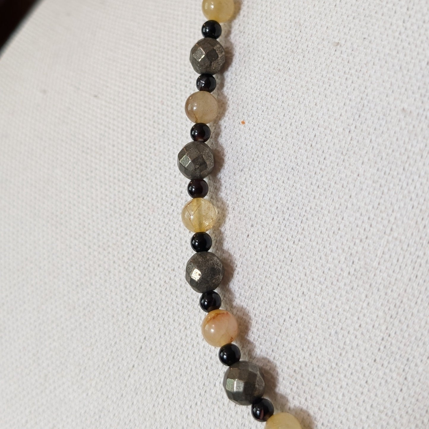 ✨Thornet✨| Citrine, Pyrite, & Onyx Necklace & Bracelets Set