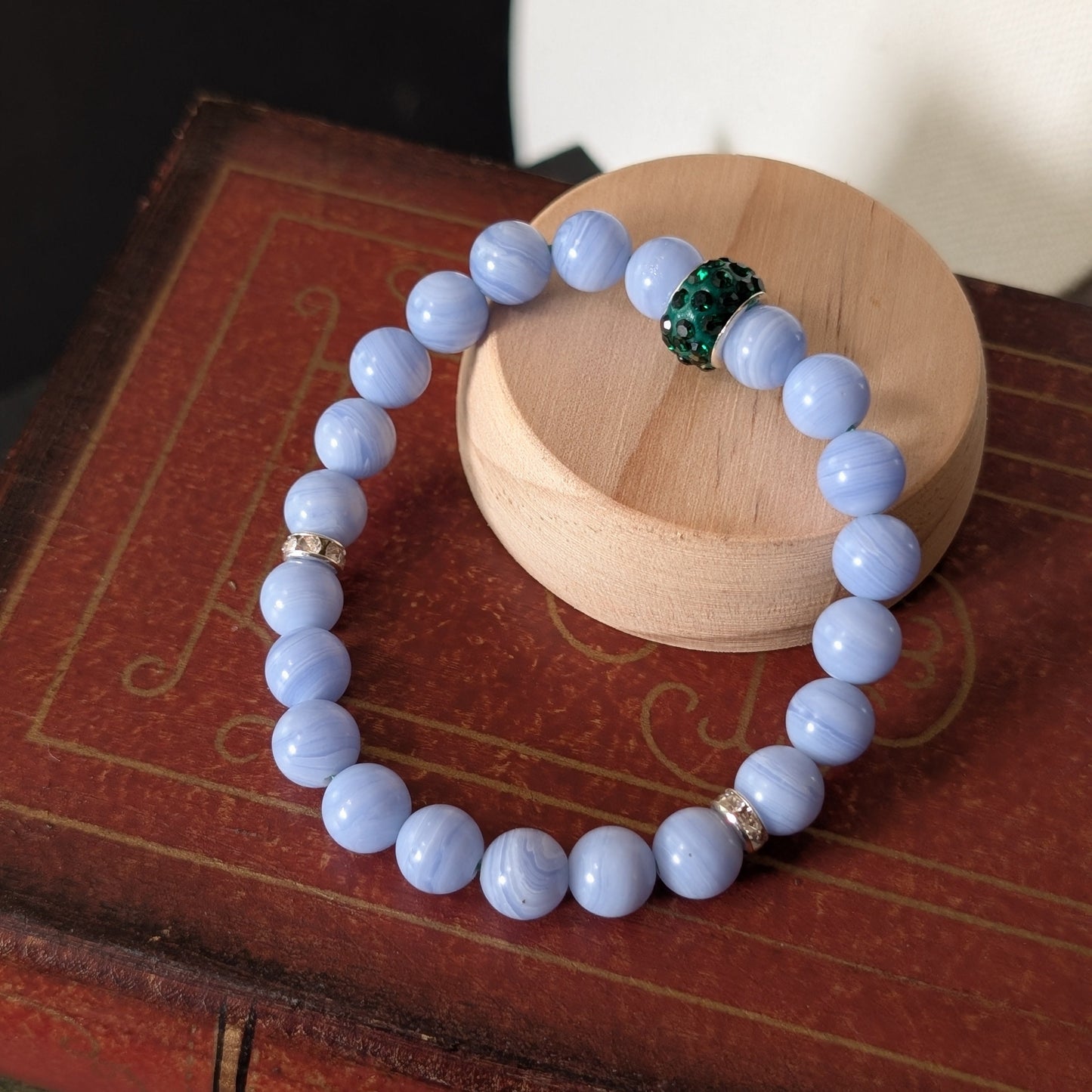 ✨Windsong Hollow✨| Malachite & Blue Lace Agate Double-Stranded Necklace & Bracelet Set