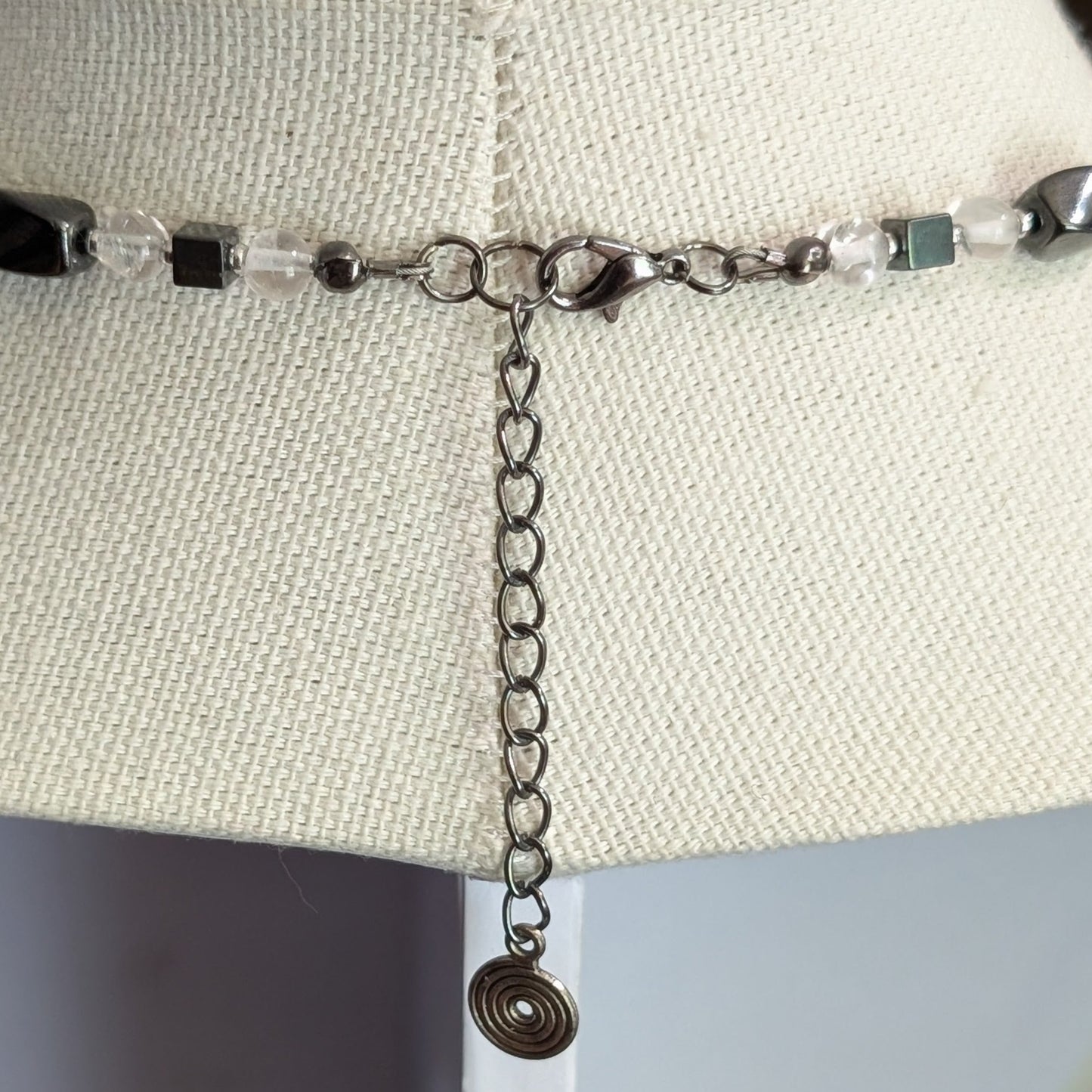✨Scampstone✨| Hematite & Clear Quartz Monkey Necklace