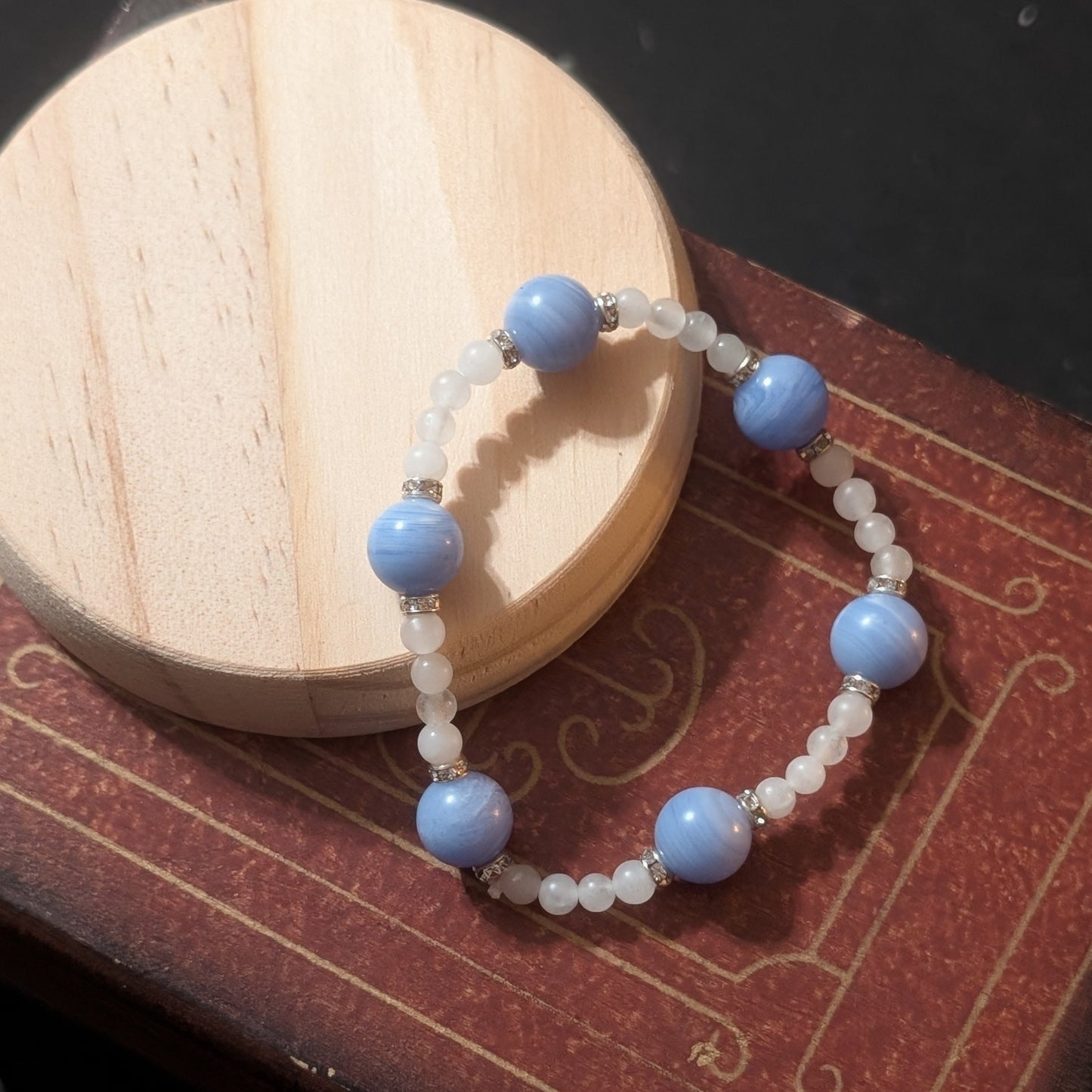✨Morningsky✨| Blue Lace Agate, Rose Quartz & Jade Bracelet Set