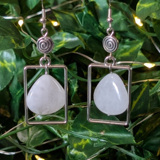 ✨Celesprielle✨| Moonstone Spiral Earrings