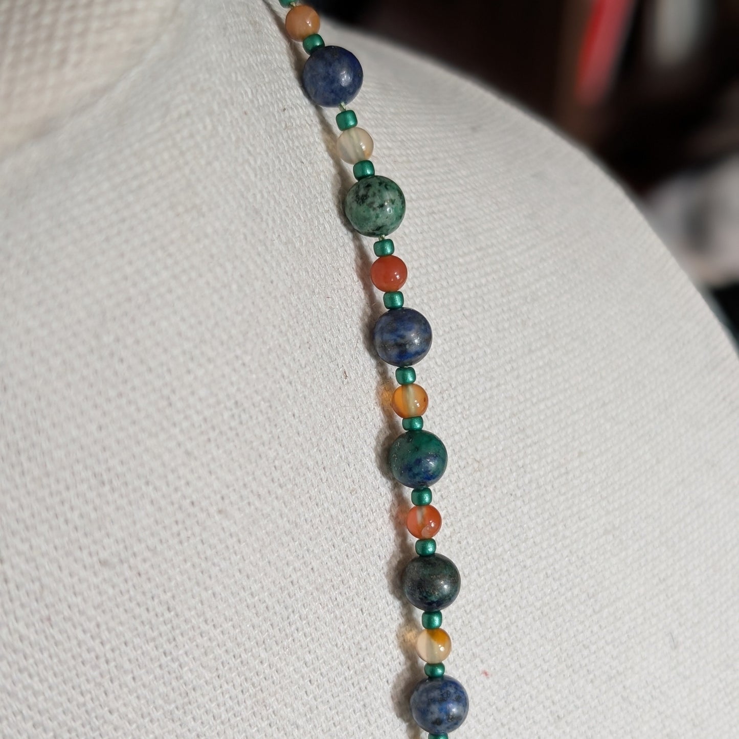 ✨Gemflit✨| Azurite Lapis & Carnelian Dragonfly Necklace