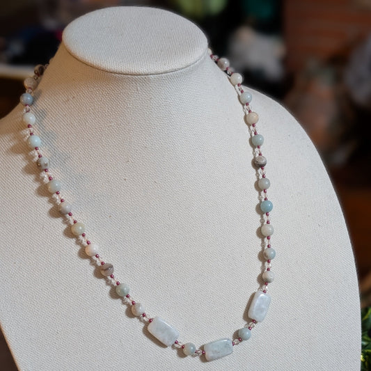 ✨Seashimmer✨| Amazonite & Clear Quartz Necklace
