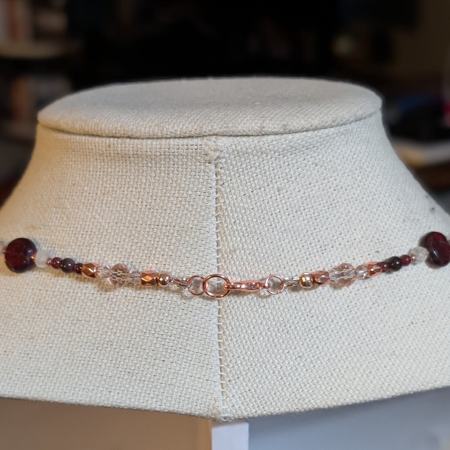 ✨Rosaniel✨| Garnet & Rose Quartz Strand Necklace