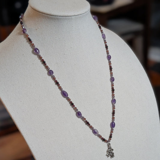 ✨Garnethyst Sky✨| Garnet & Amethyst Aquarius Zodiac Necklace