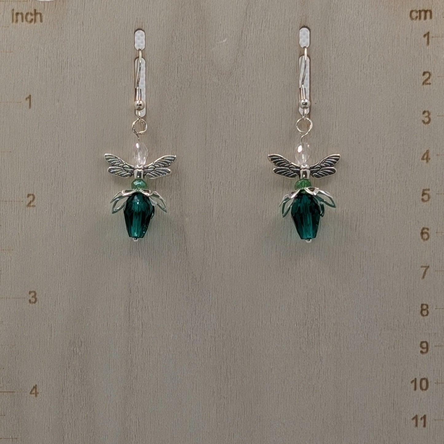 ✨Petalwhim✨| Green Fairy Wing & Flower Earrings