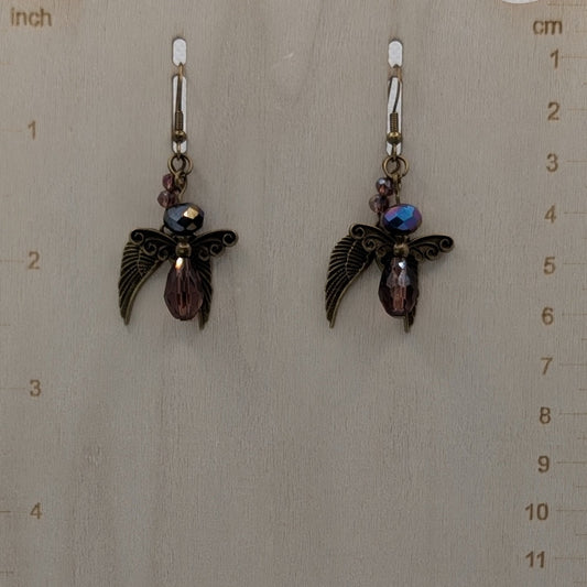 ✨Duskwander✨| Bronze & Plum Twilight Fairy Earrings