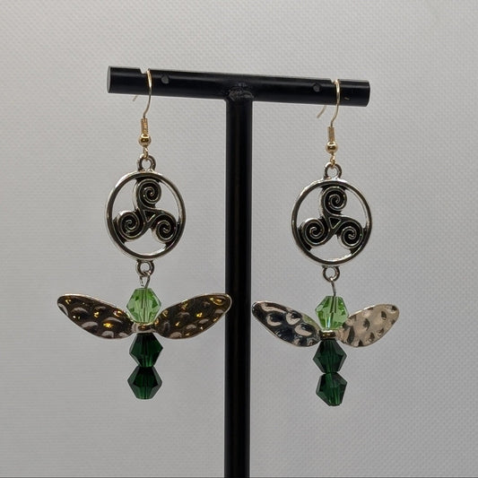 ✨The Triskel Drifts✨ Spiral Guardian Statement Earrings