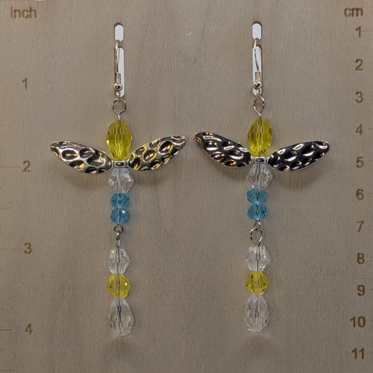 ✨Voltelle✨| Lightning Elemental Fairy Earrings with Silver-Toned Wings