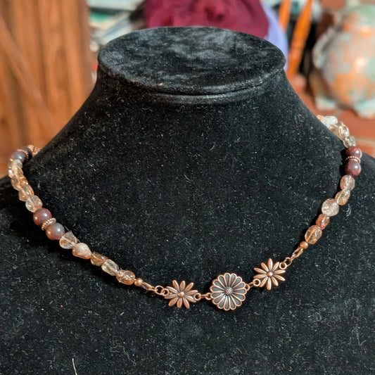 ✨Rootpetal✨| Copper Rutilated Quartz & Tourmaline in Jasper Choker