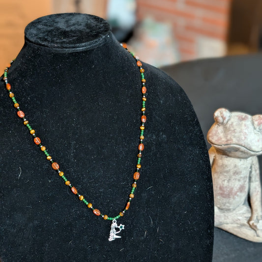 ✨Viridica✨| Virgo Zodiac Necklace in Carnelian, Jade & Tiger’s Eye