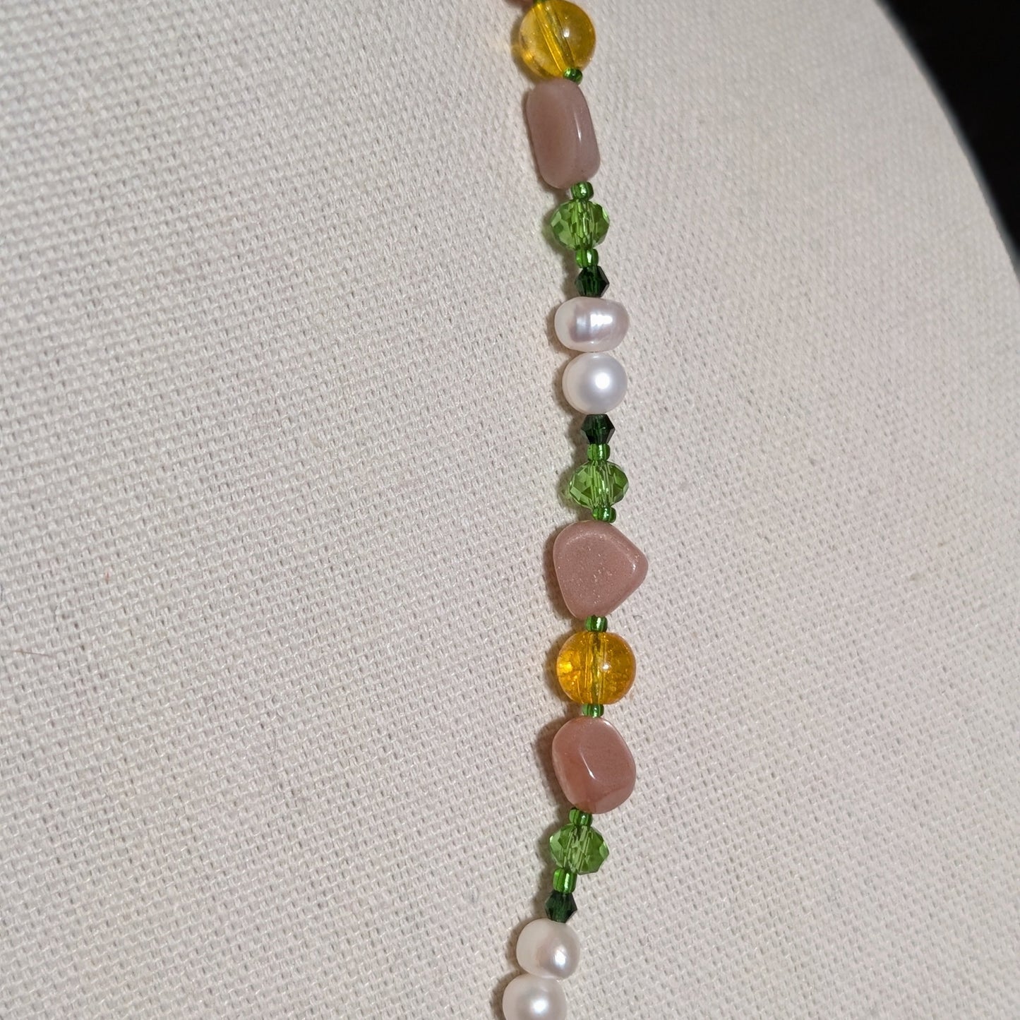 ✨Twinflare✨| Gemini Zodiac Necklace of Citrine, Sunstone & Pearls
