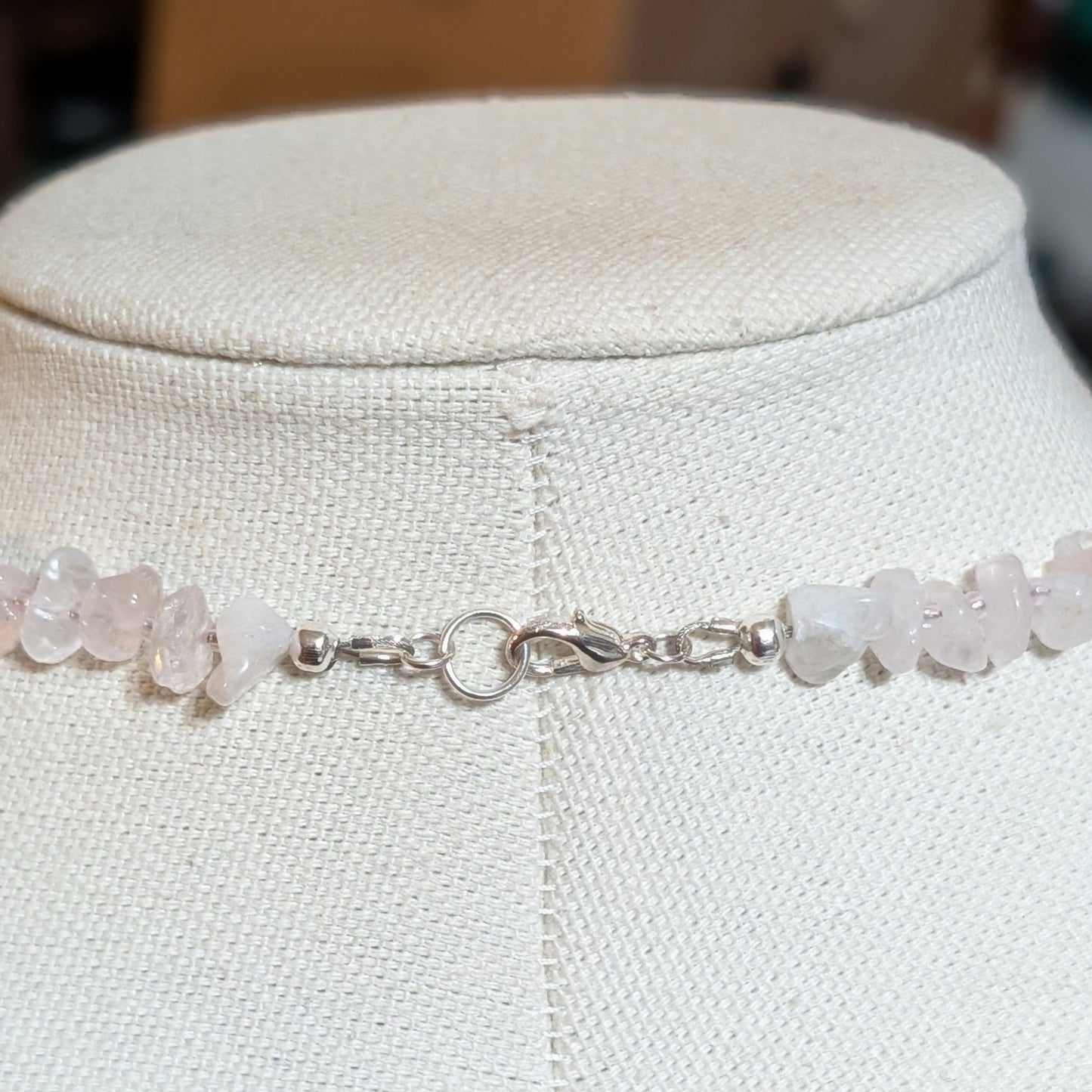 ✨Amorcrest✨| Rose Quartz & Rainbow Moonstone Necklace with Shell Wings