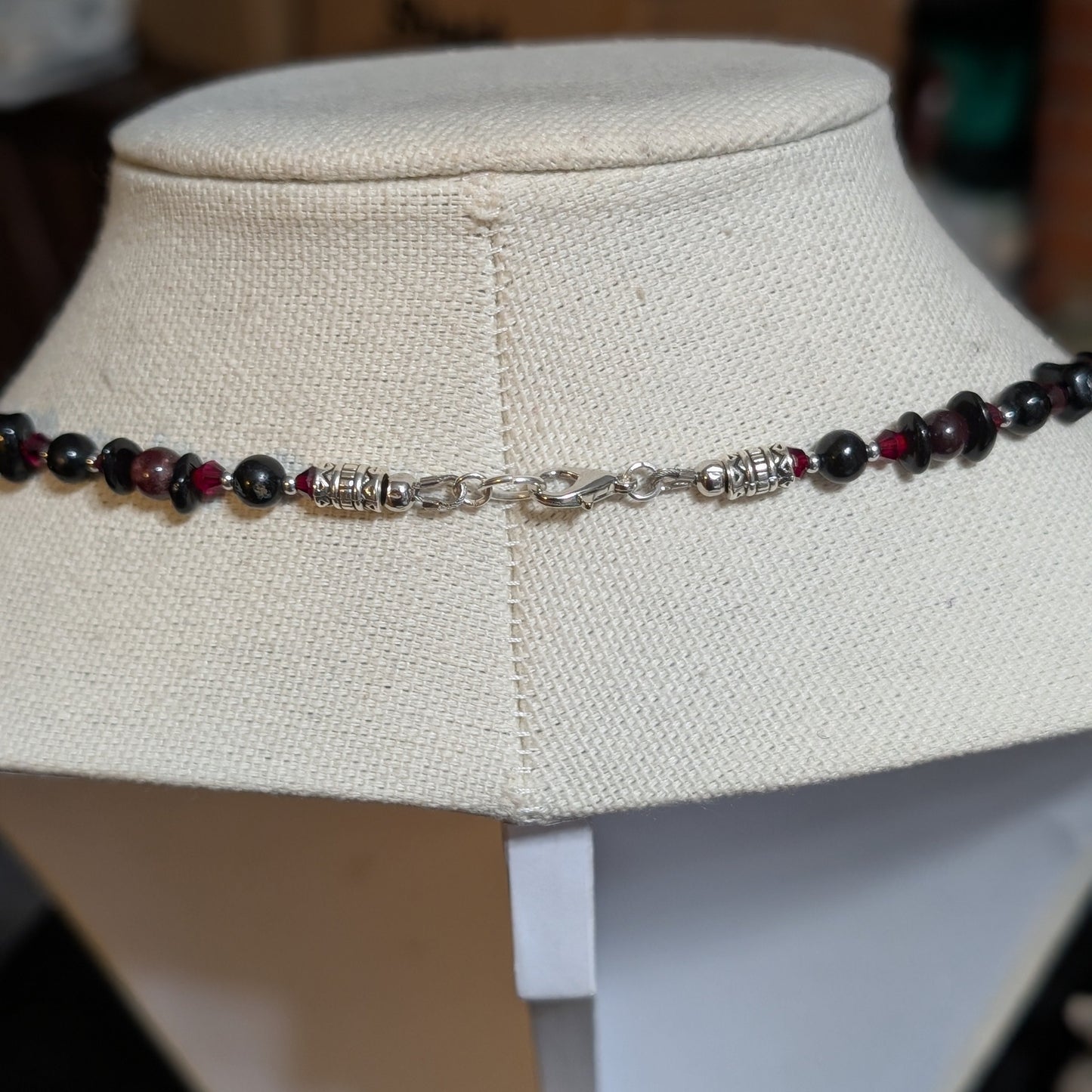 ✨Obscorpion✨| Scorpio Zodiac Necklace in Garnet & Black Tourmaline