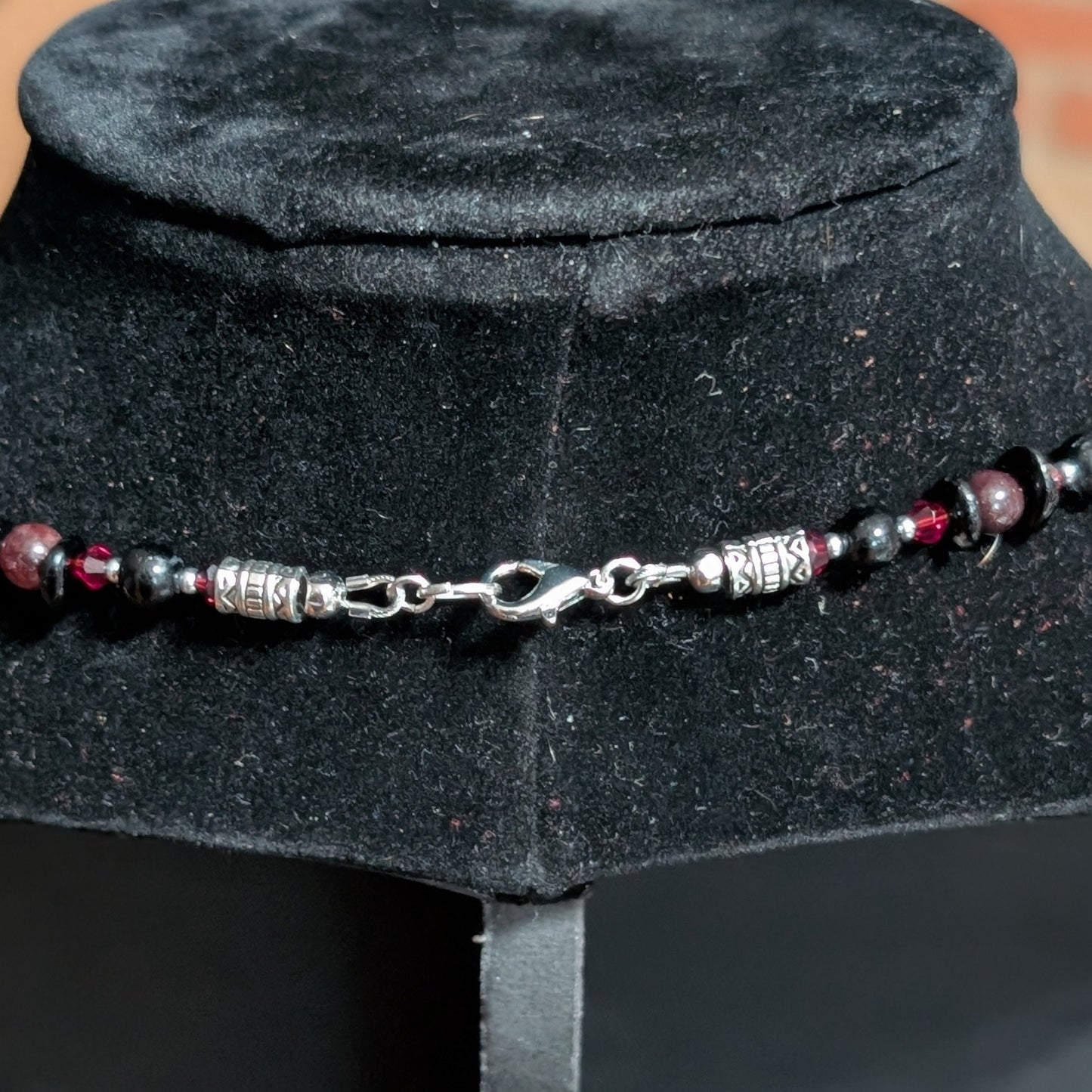 ✨Obscorpion✨| Scorpio Zodiac Necklace in Garnet & Black Tourmaline