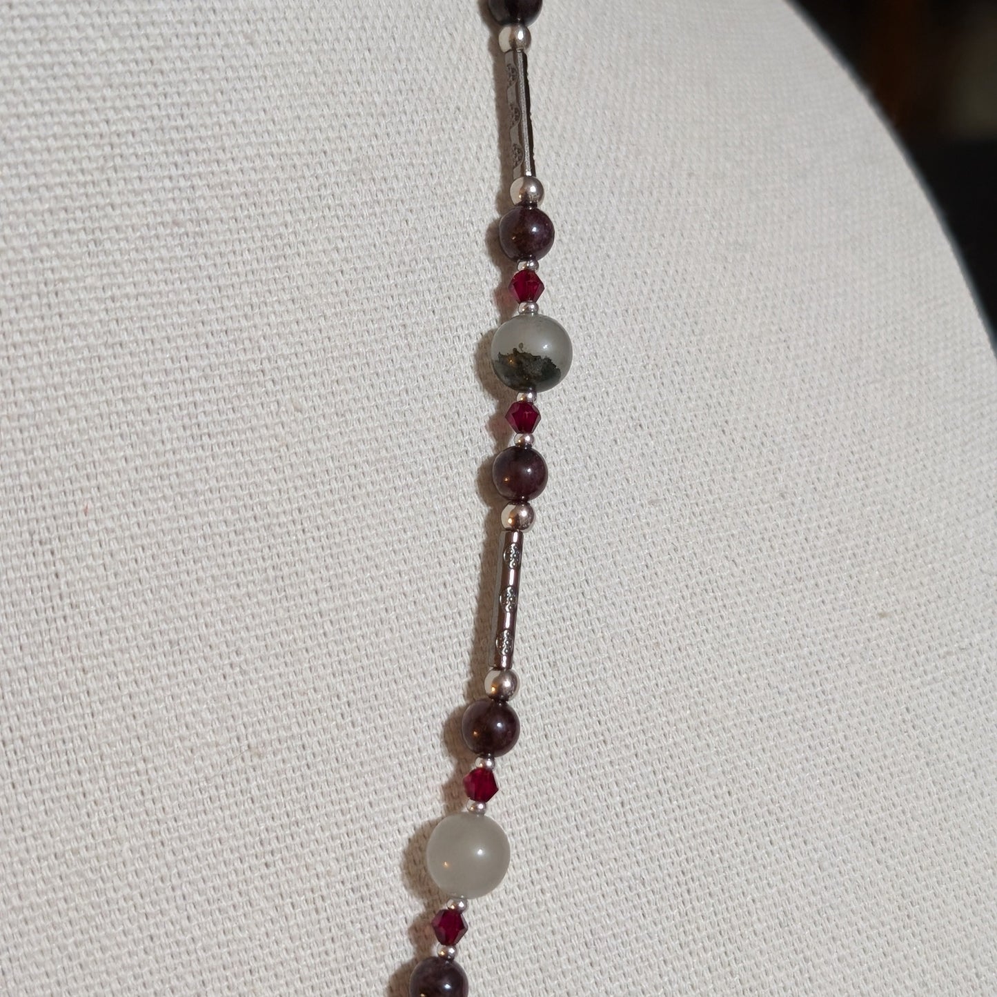 ✨Cogheart✨| Garnet & Bloodstone Steampunk Key Necklace