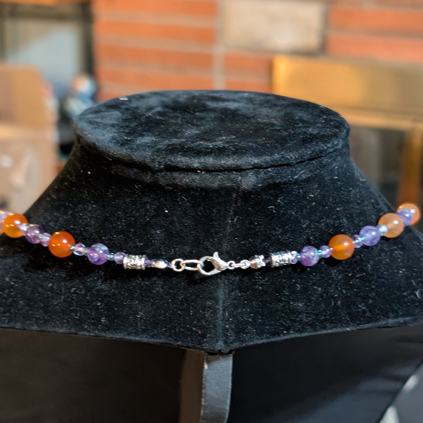 ✨Lotaria✨| Carnelian & Amethyst Lotus Necklace
