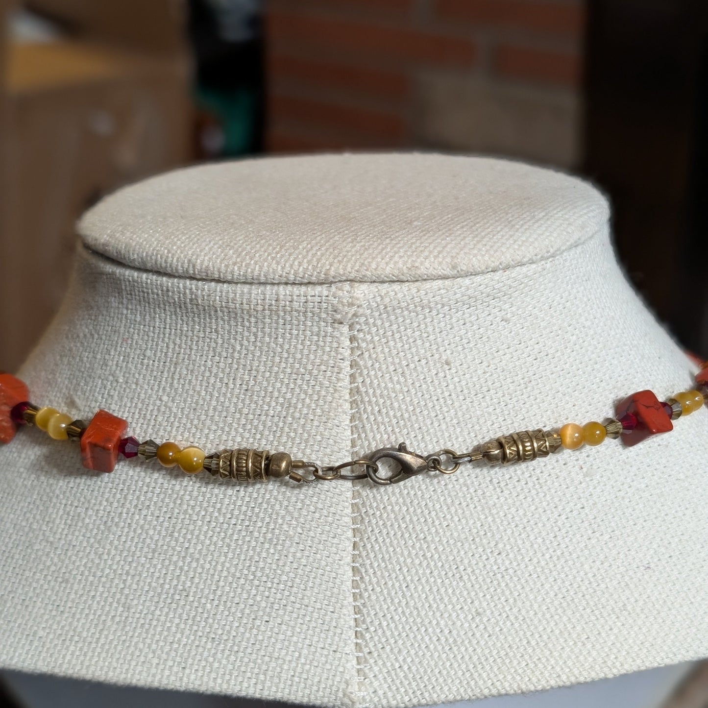 ✨Jaspyre✨| Red Jasper & Golden Tiger’s Eye Geometric Alchemy Pendant