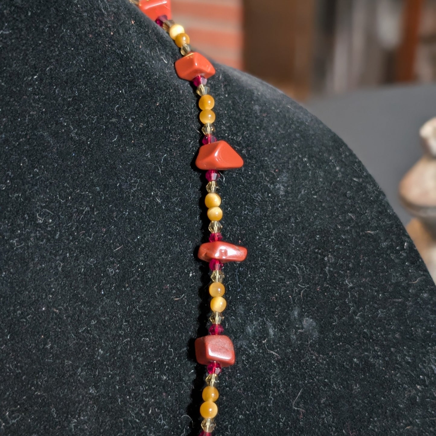 ✨Jaspyre✨| Red Jasper & Golden Tiger’s Eye Geometric Alchemy Pendant