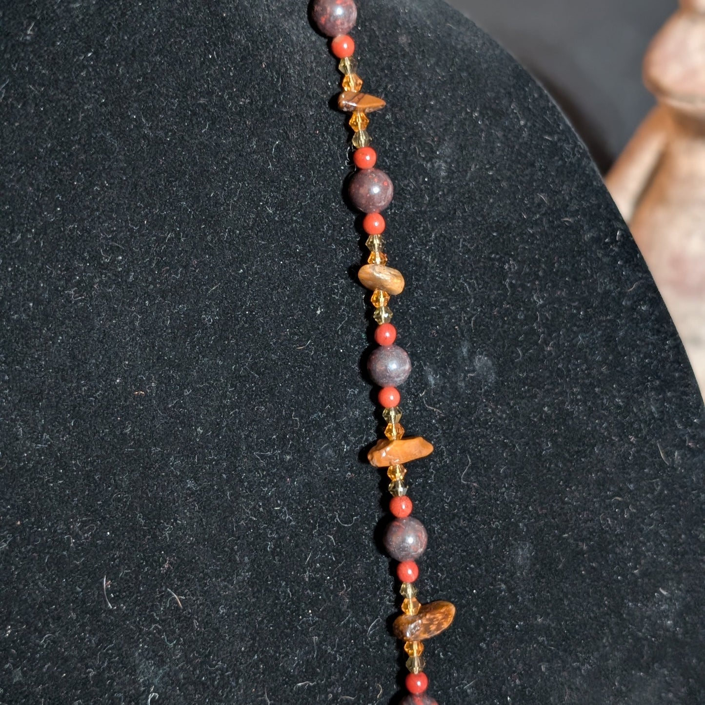 ✨Eyeseehoo✨| Owl Necklace with Jasper, Tourmaline, & Tiger’s Eye Gemstones