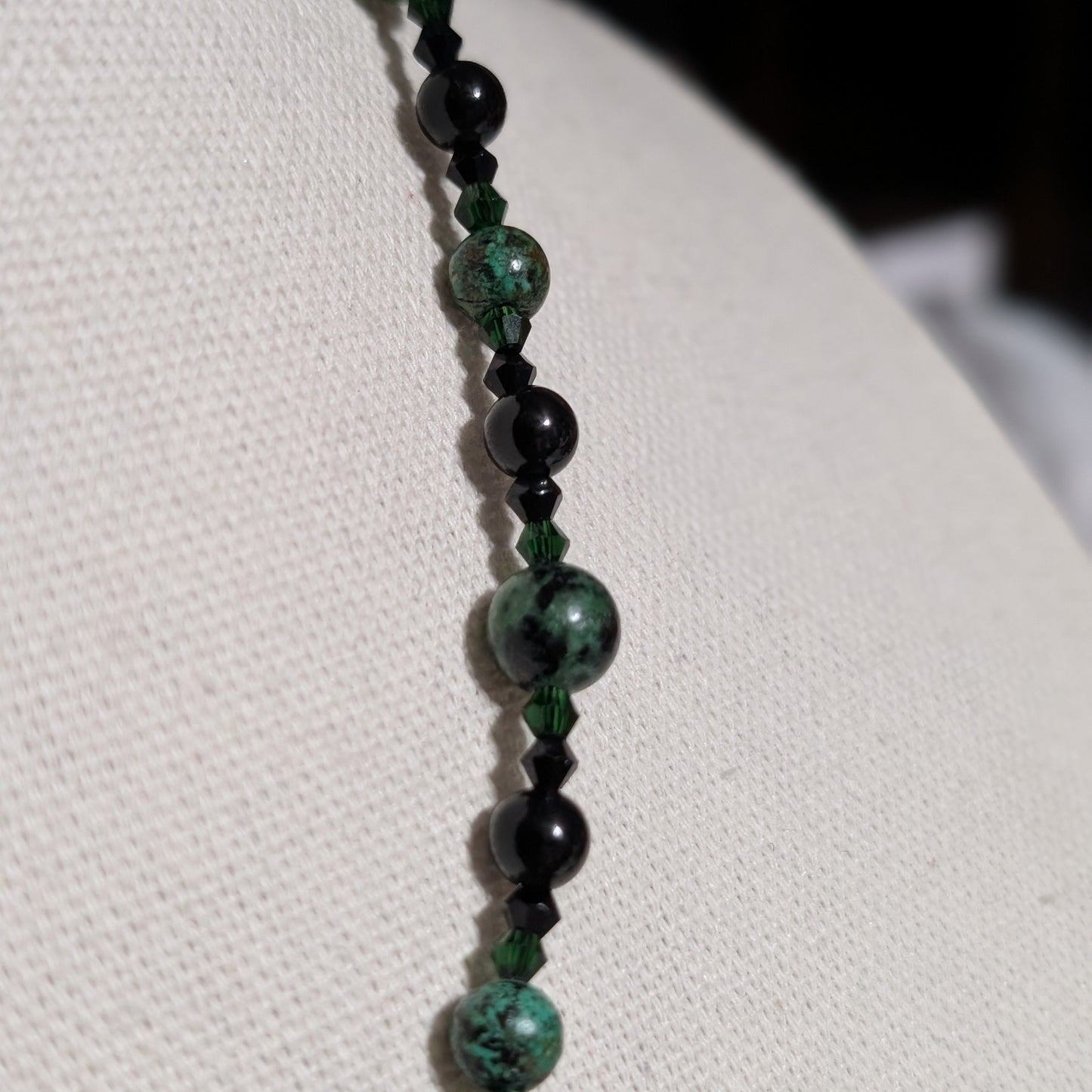✨Deepthicket✨| African Turquoise, Ruby Zoisite & Onyx Necklace