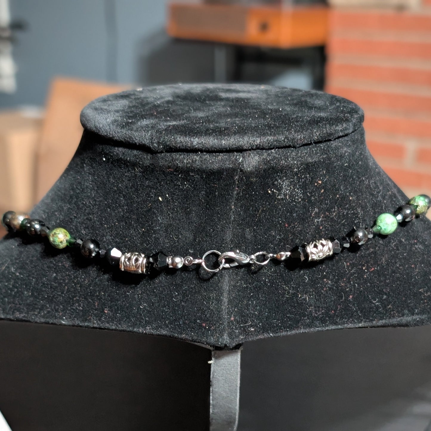 ✨Deepthicket✨| African Turquoise, Ruby Zoisite & Onyx Necklace