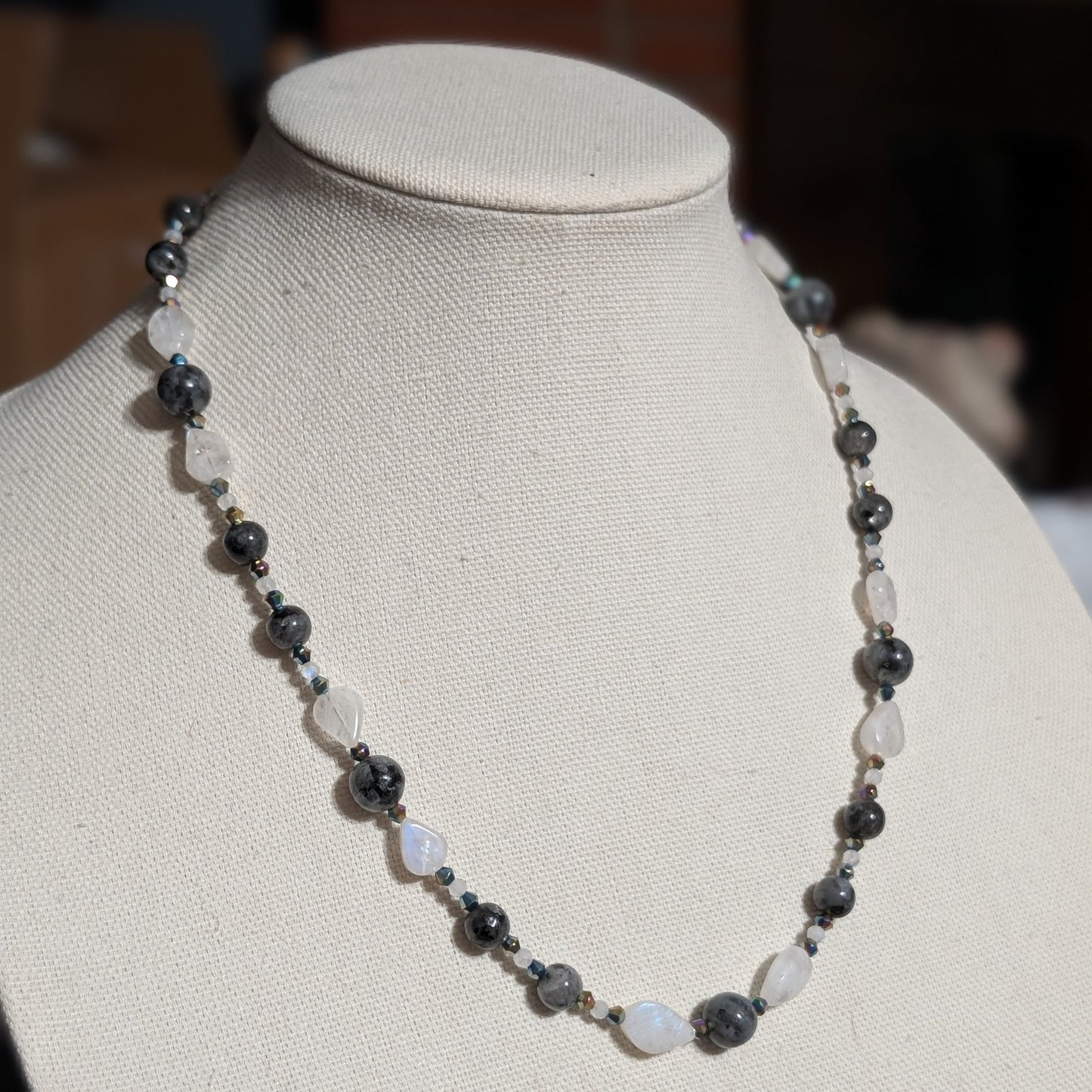 ✨Prismveil✨| Labradorite & Rainbow Moonstone Necklace | The Monochromatic Rainbow