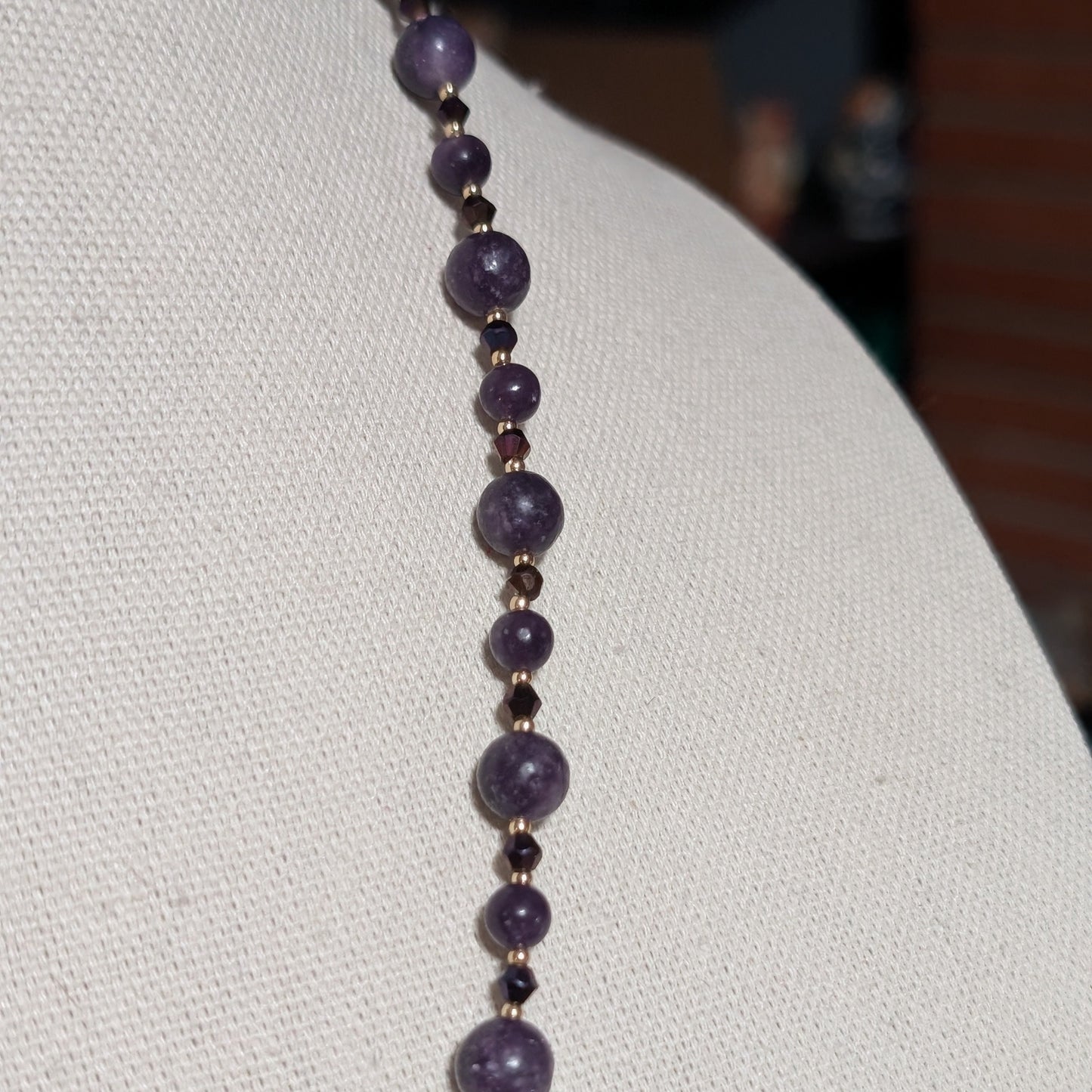 ✨Gildigrape Regent✨| Charoite Fairy Necklace With Gold Accents
