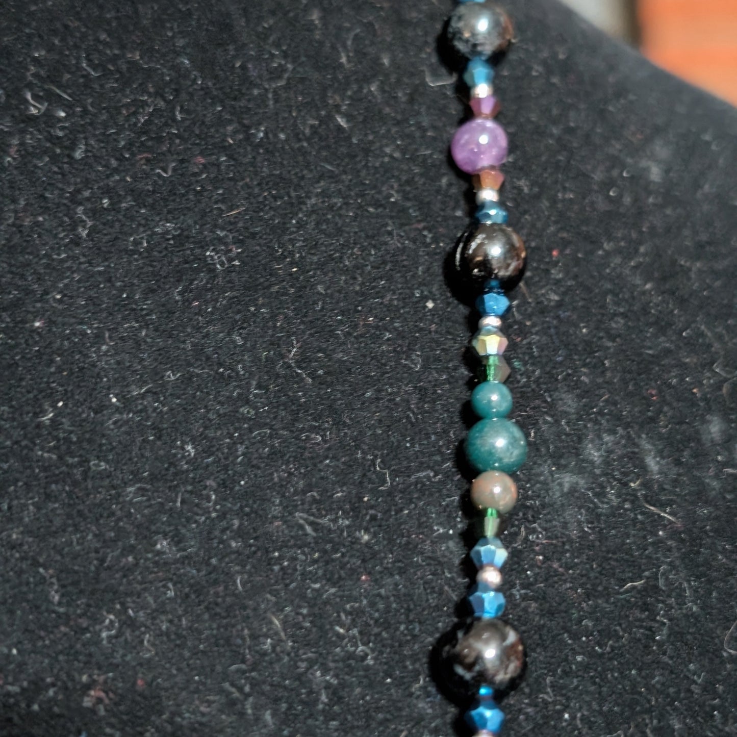 ✨Midnight Reliquary✨| Charoite, Agate, Bloodstone & Tourmaline Medallion Necklace