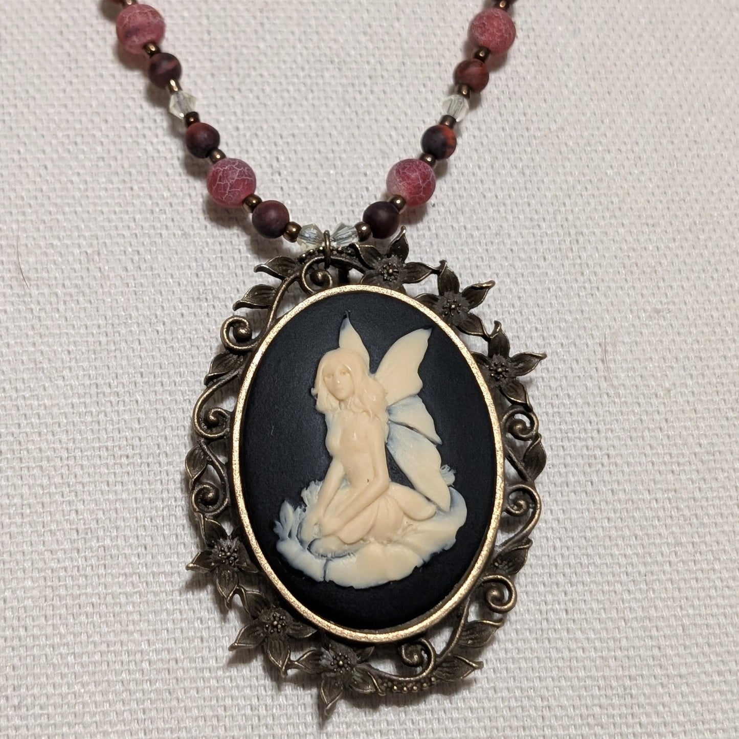 ✨Rosefire Lace✨| Fairy Cameo with Red Tiger’s Eye & Agate