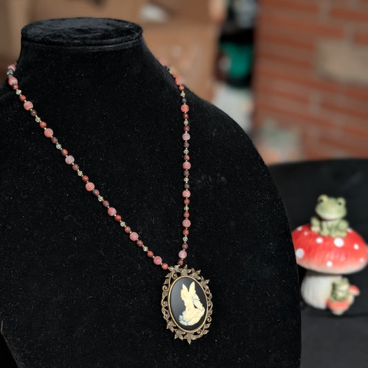 ✨Rosefire Lace✨| Fairy Cameo with Red Tiger’s Eye & Agate