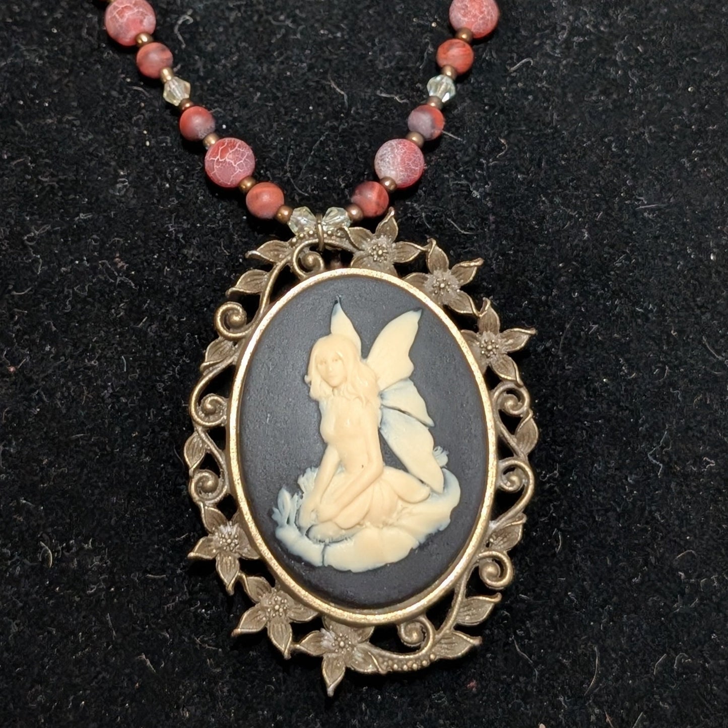 ✨Rosefire Lace✨| Fairy Cameo with Red Tiger’s Eye & Agate