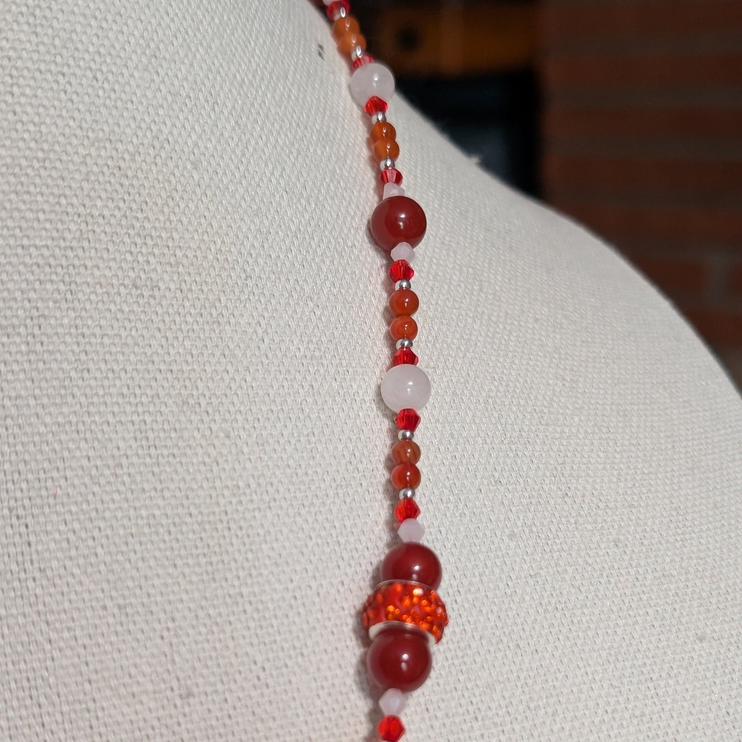 ✨Cinderdancer✨| Carnelian & Snow Quartz Fairy Necklace