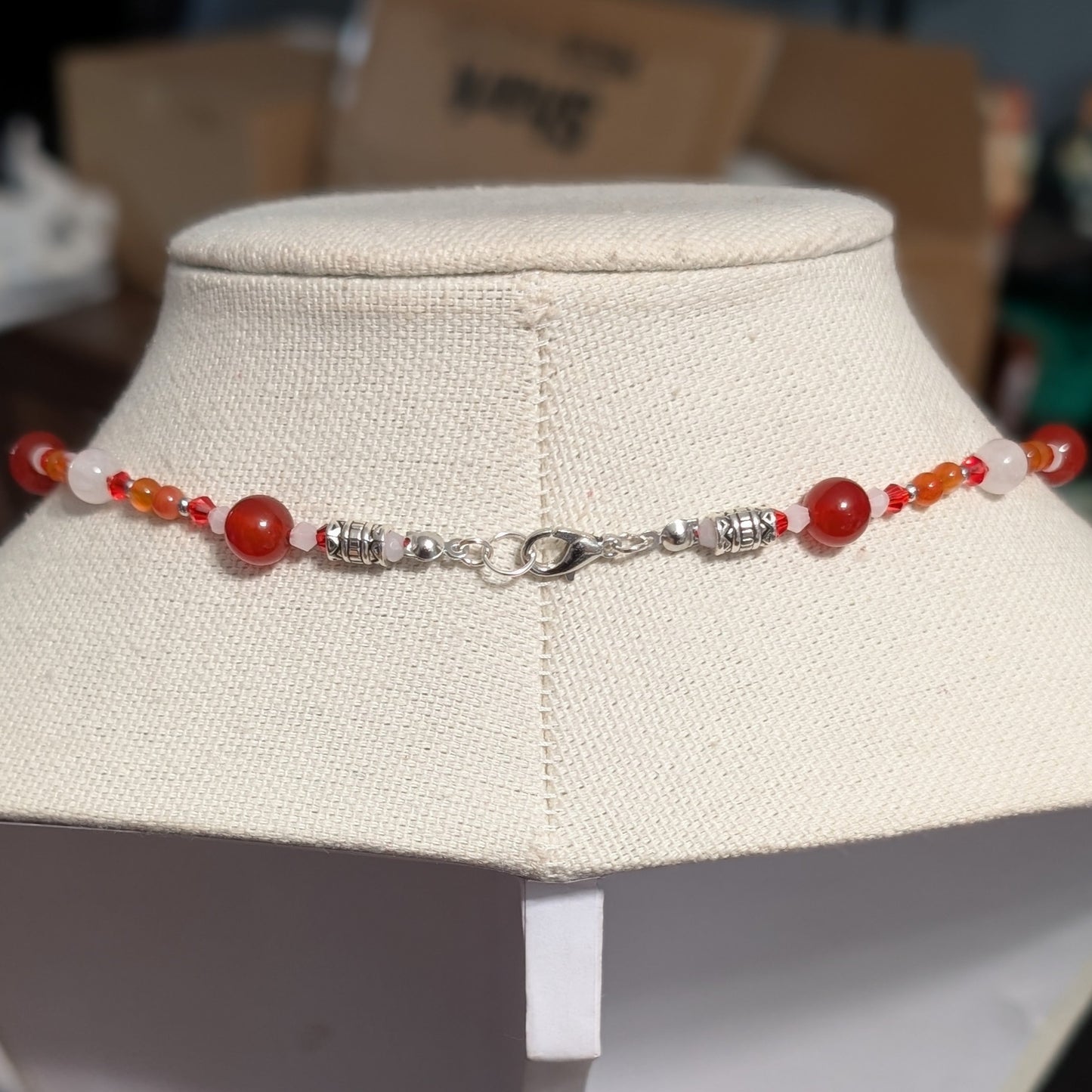 ✨Cinderdancer✨| Carnelian & Snow Quartz Fairy Necklace