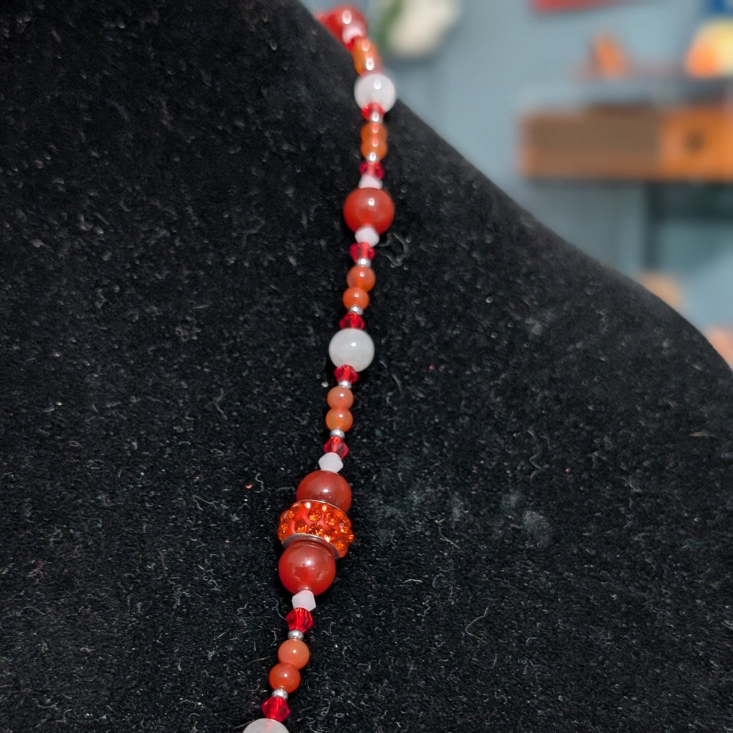 ✨Cinderdancer✨| Carnelian & Snow Quartz Fairy Necklace