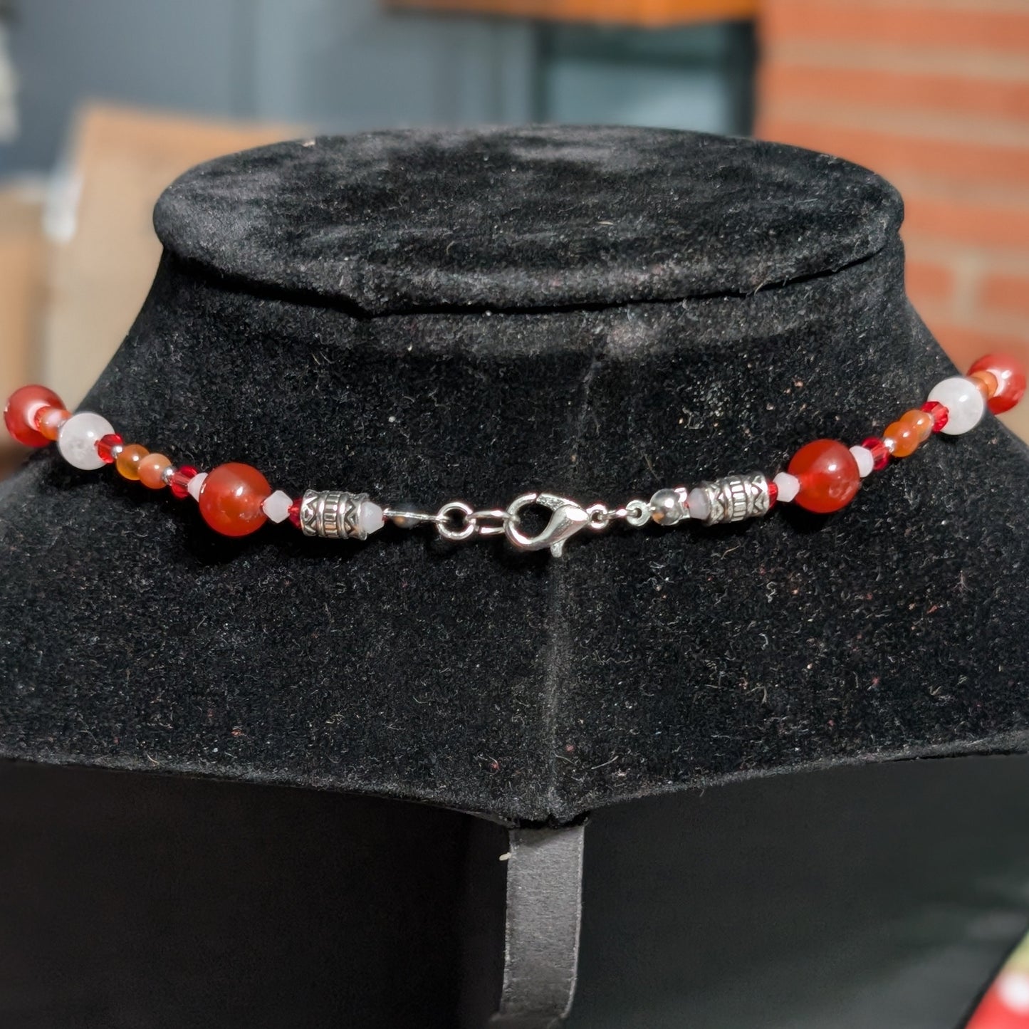 ✨Cinderdancer✨| Carnelian & Snow Quartz Fairy Necklace