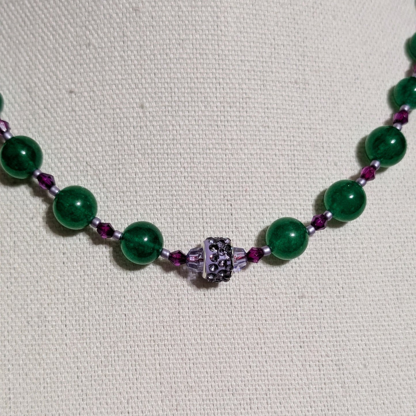 ✨Sugardrop Court✨| Green Jade Necklace with Purple Accents