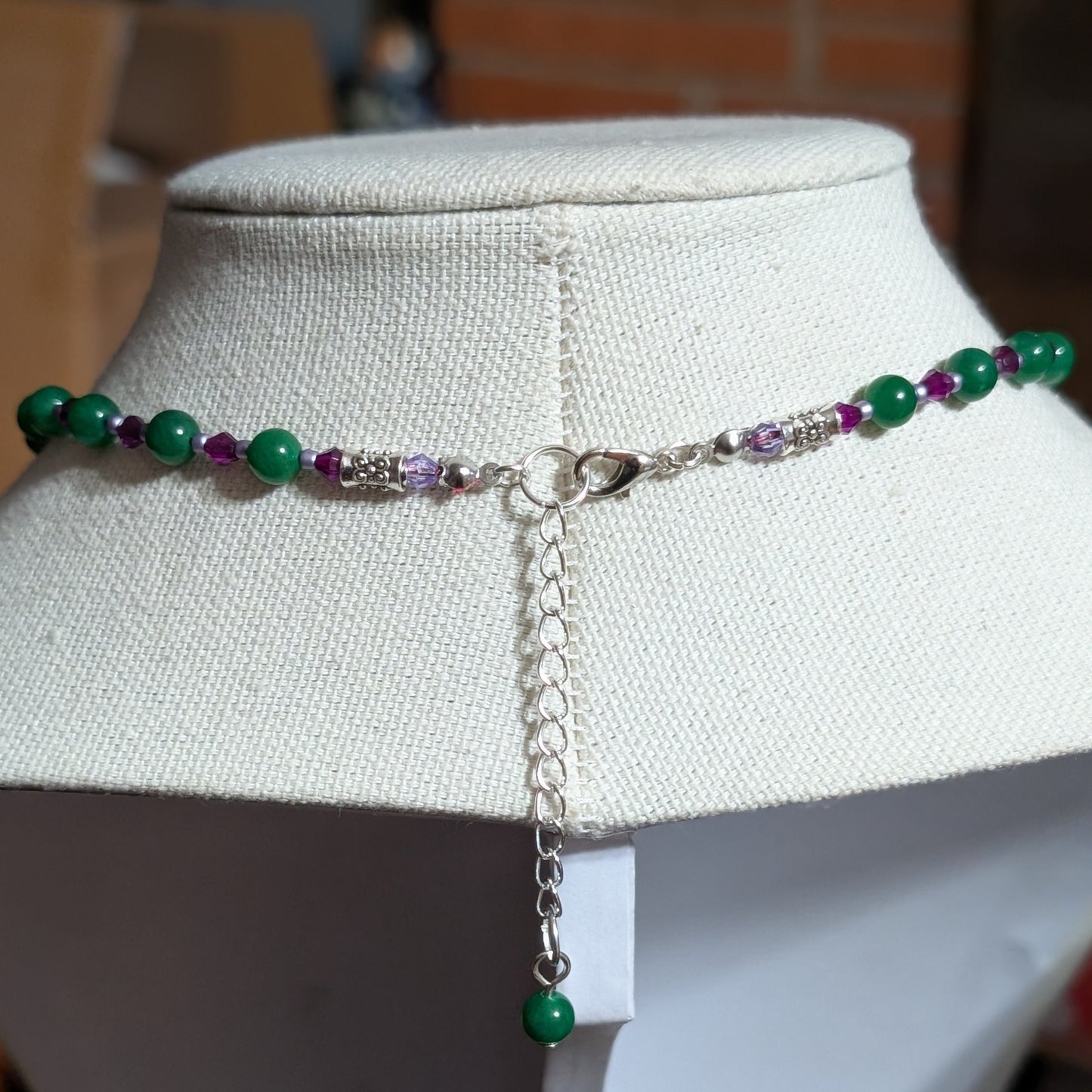 ✨Sugardrop Court✨| Green Jade Necklace with Purple Accents